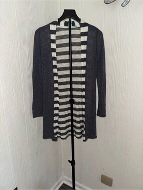 Maurices Women’s Light- Weight Striped Open-Front Long Sleeve Cardigan